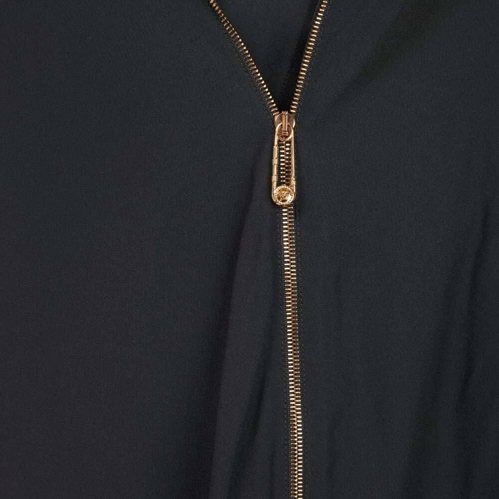 Versace PF20 Black Envers Satin Safety-Pin Short Dress - Picture 6 of 13